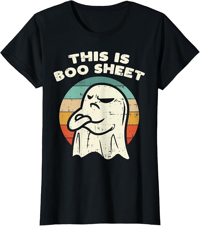 This is Boo Sheet Ghost Retro Halloween Costume Men Women T-Shirt